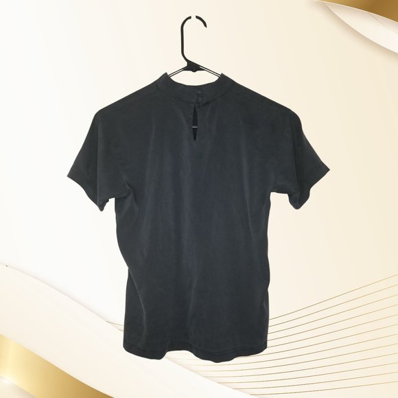 Out of the Blue - Black Color Silken Blouse, Large - Picture 1 of 2